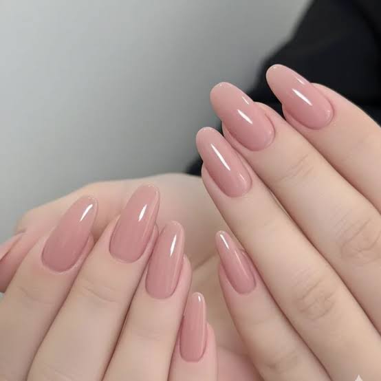 Dusty Rose Glossy Medium Oval Dusty Rose Glossy Medium Oval — Clean Girl Nails