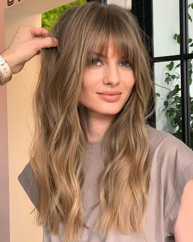 21 Birkin Bangs for Long Hair to Refresh Your Look