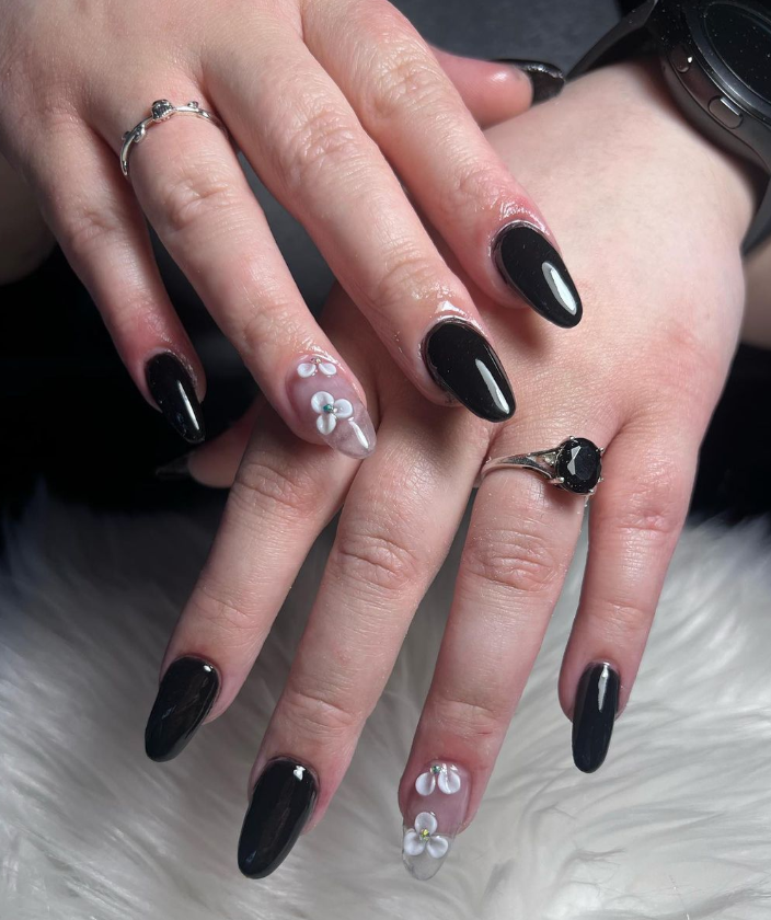 Long Almond Visual Idea — Acrylic Nails
