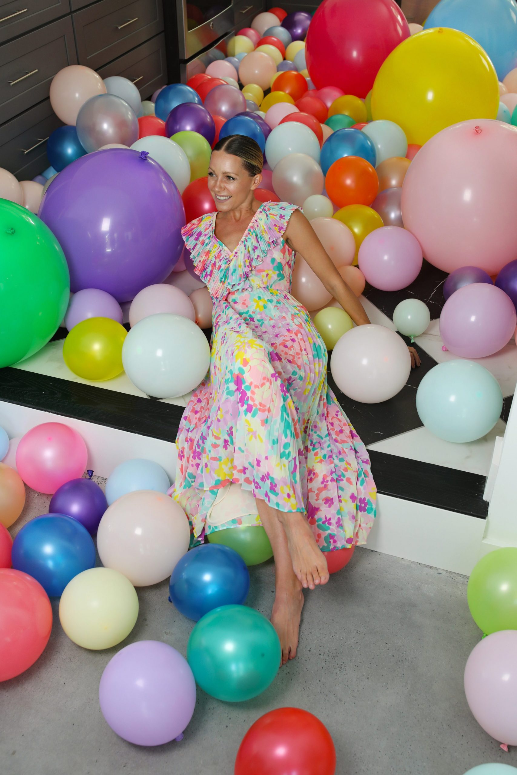 Flowy Floral Print Dress for a Celebratory Birthday Flowy Floral Print Dress for a Celebratory Birthday — 40th Birthday Outfits