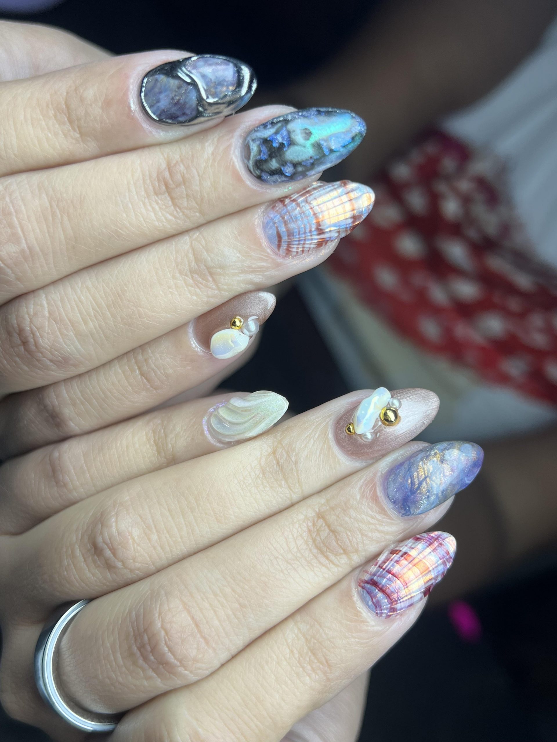 3D Shell and Pearl Embellishments 3D Shell and Pearl Embellishments — Cruise Nails