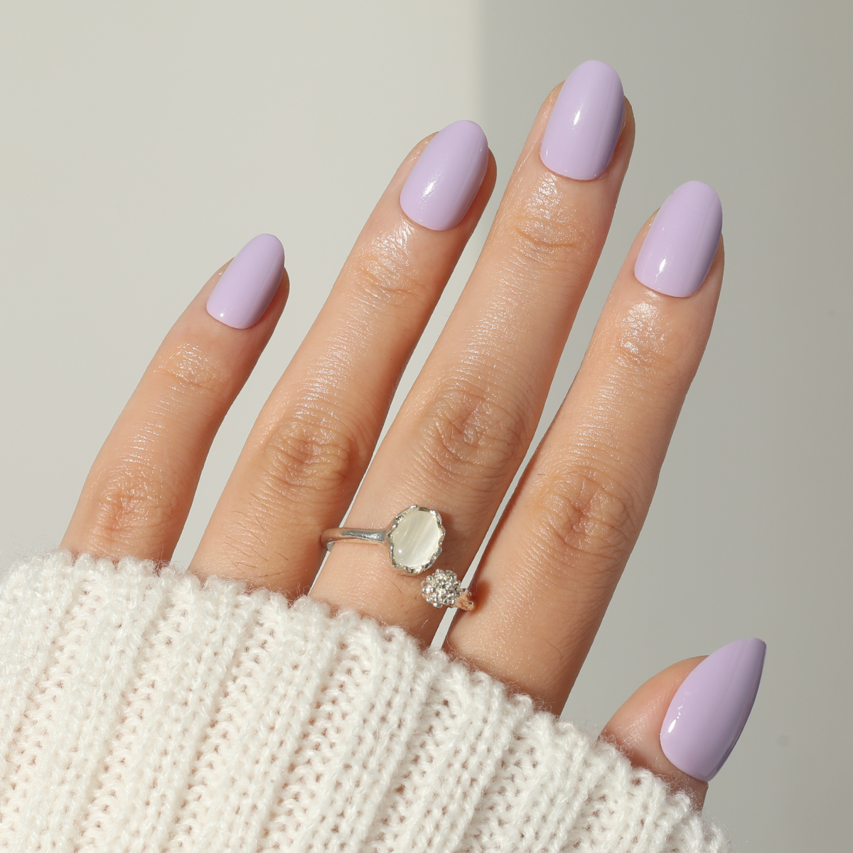 Short Almond Solid Light Purple Short Almond Solid Light Purple — Lavender Nails