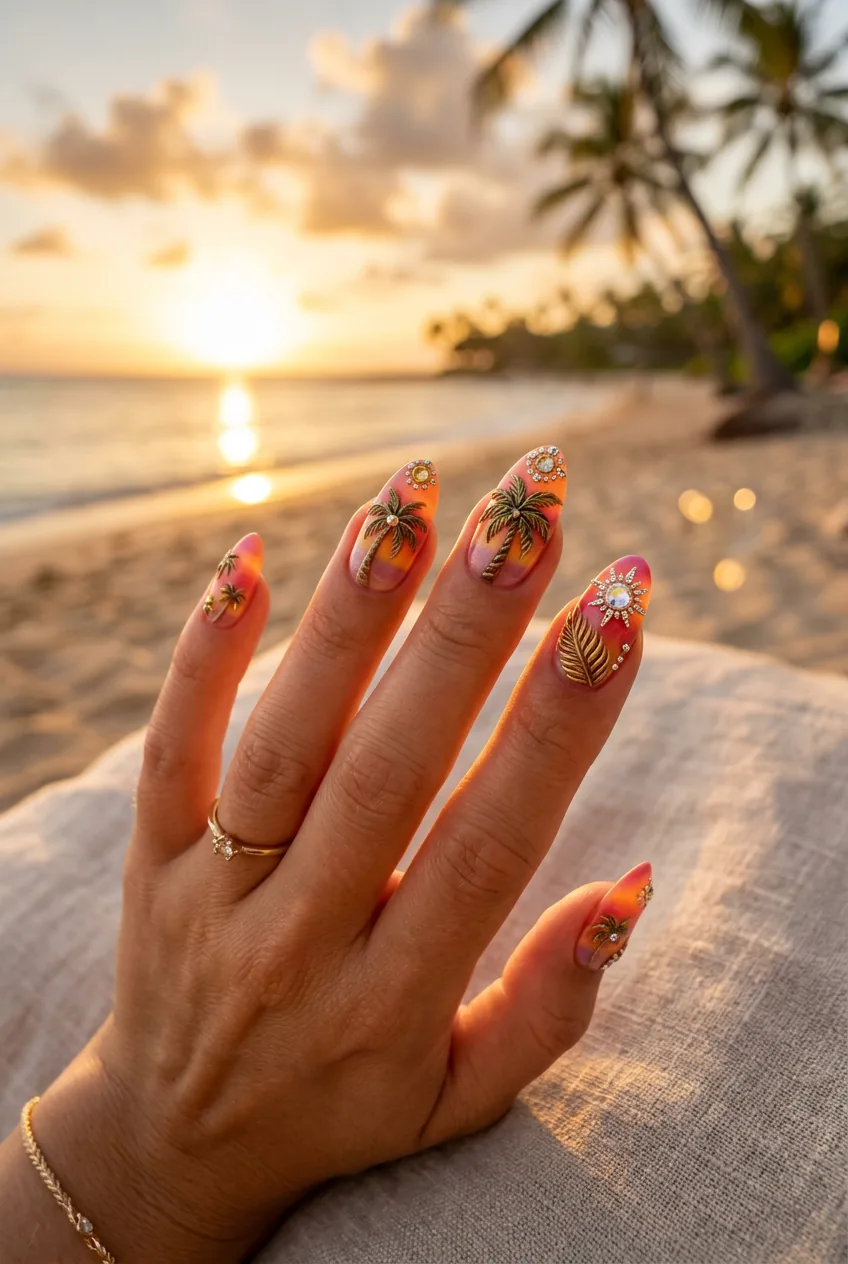 Glossy Visual Idea Glossy Visual Idea — Tropical Nails
