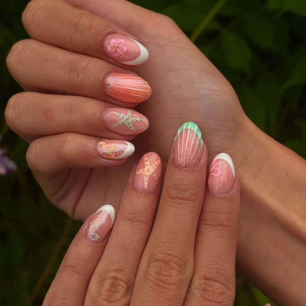 Iridescent Mermaid Scales — Beach Nails