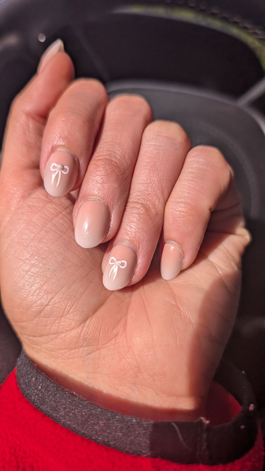 Baby Blue Gradient Bow Decal Nails Baby Blue Gradient Bow Decal Nails — Bow Nails
