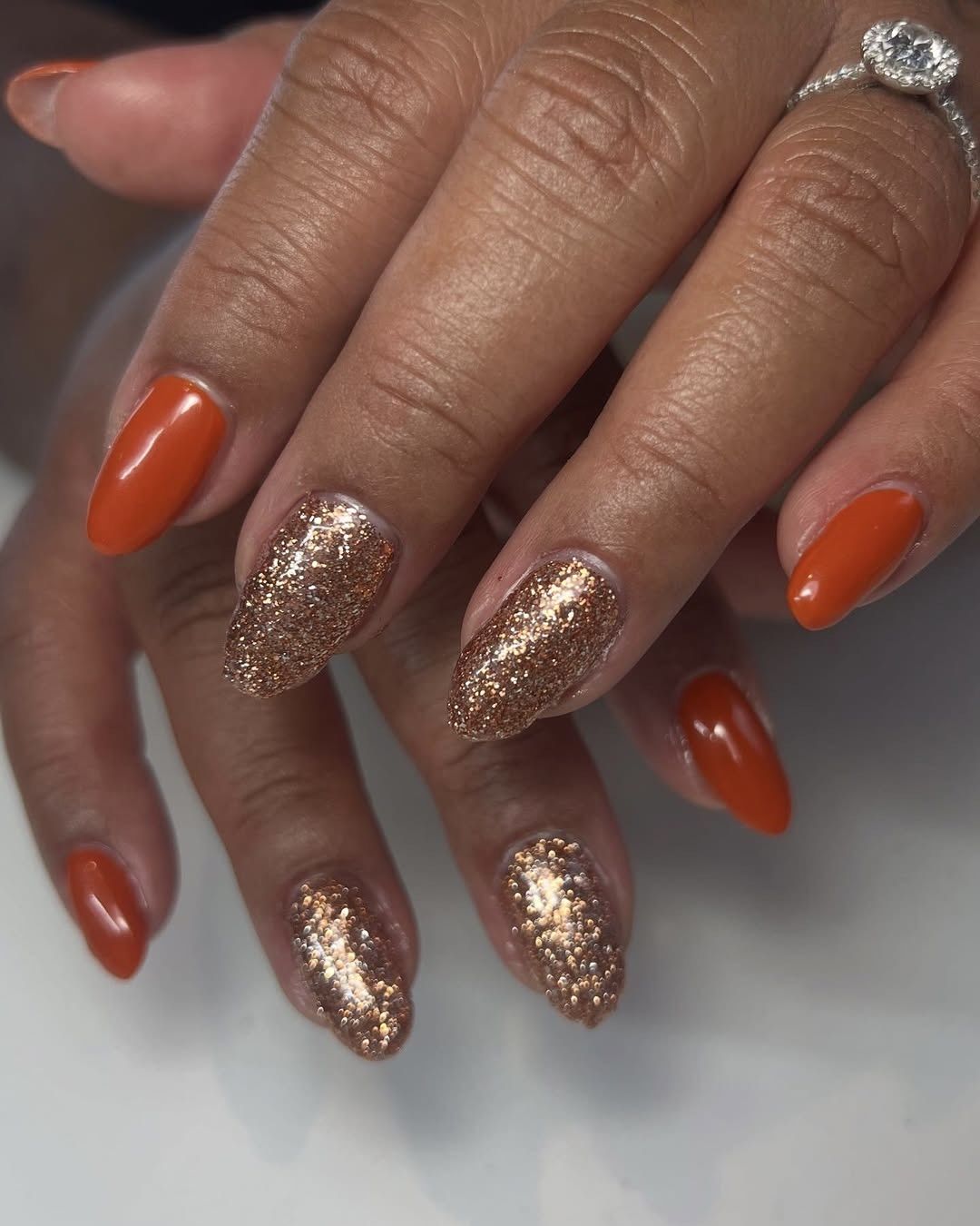 Glitter On Accent Nails Visual Idea — Glitter Nails