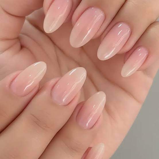 Blue French Floral Accent Medium Almond Blue French Floral Accent Medium Almond — Clean Girl Nails