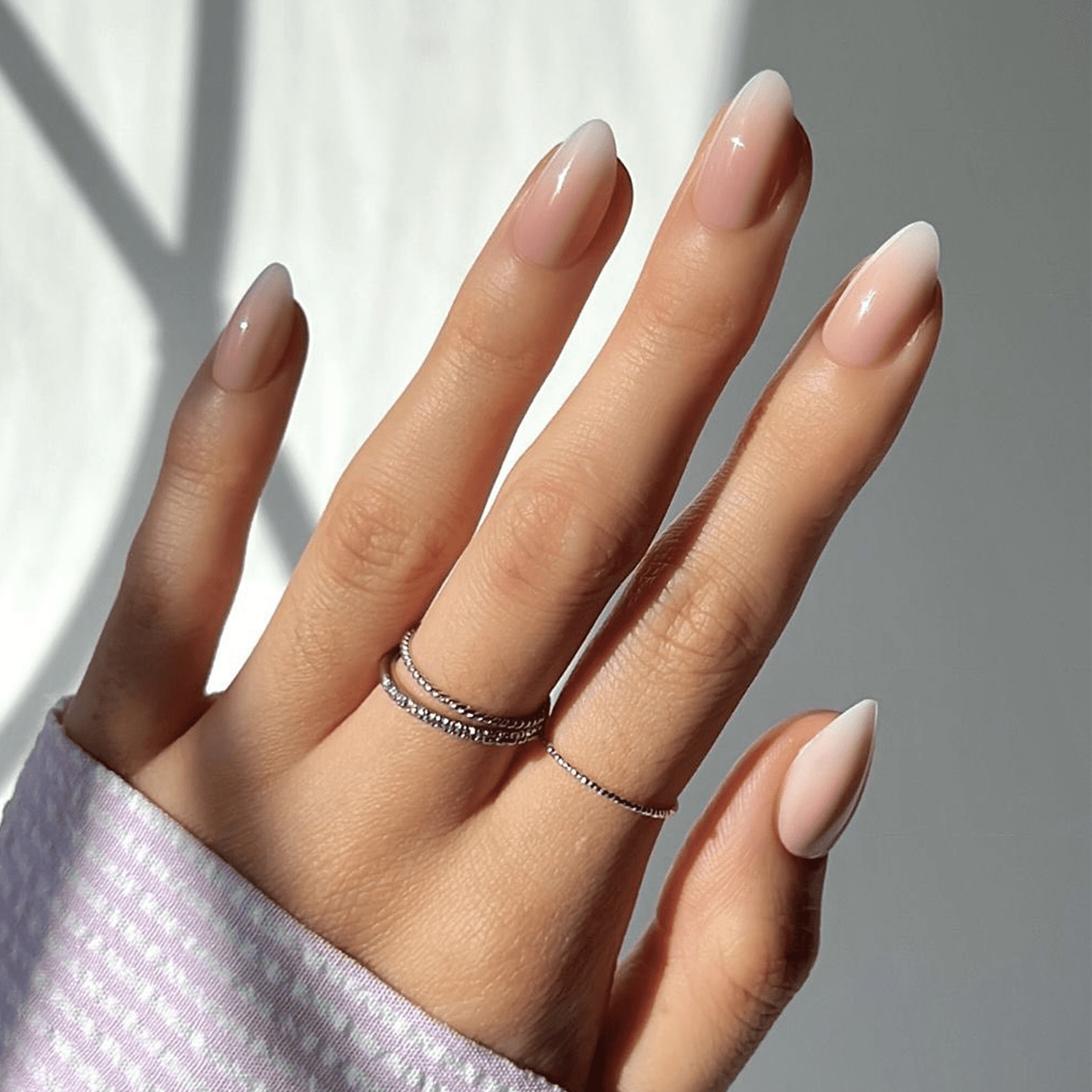 Blue French Tip Evil Eye Medium Almond Nails Blue French Tip Evil Eye Medium Almond Nails — Nails for Pale Skin