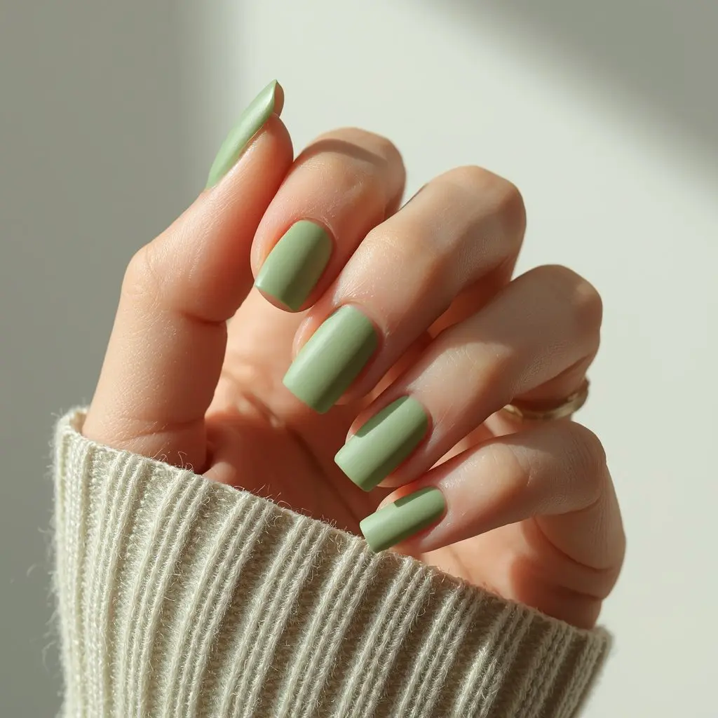 Matte Visual Idea — Simple Short Nails