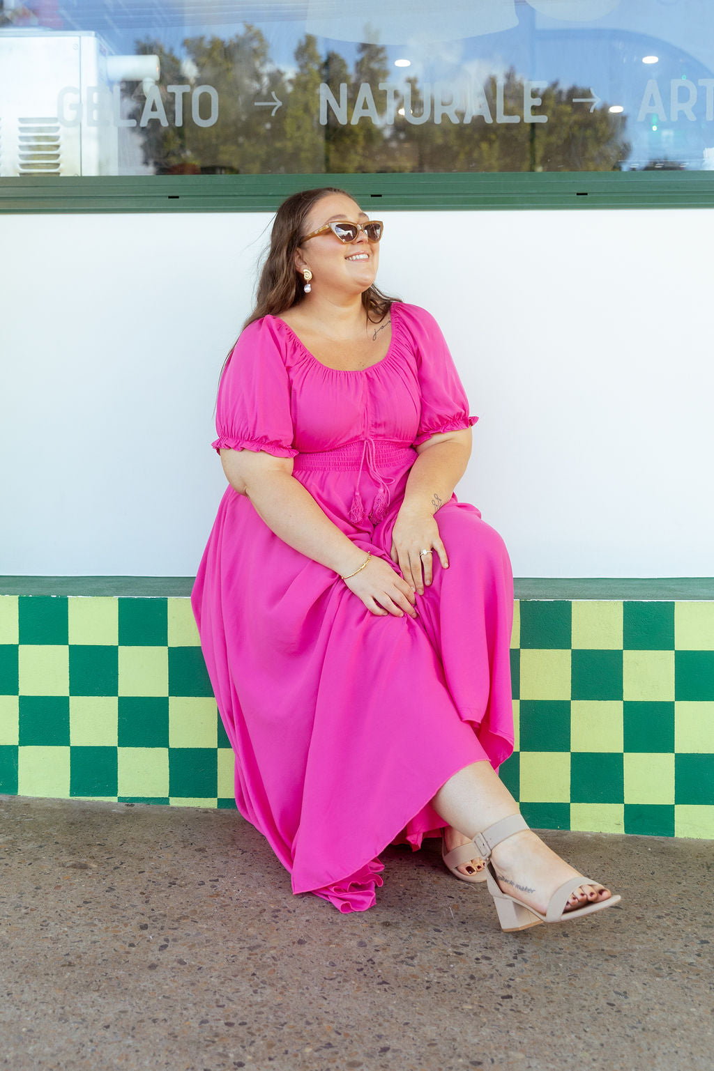 Vibrant Hot Pink Maxi Dress for a Summer Party Vibrant Hot Pink Maxi Dress for a Summer Party — Plus Size Outfits