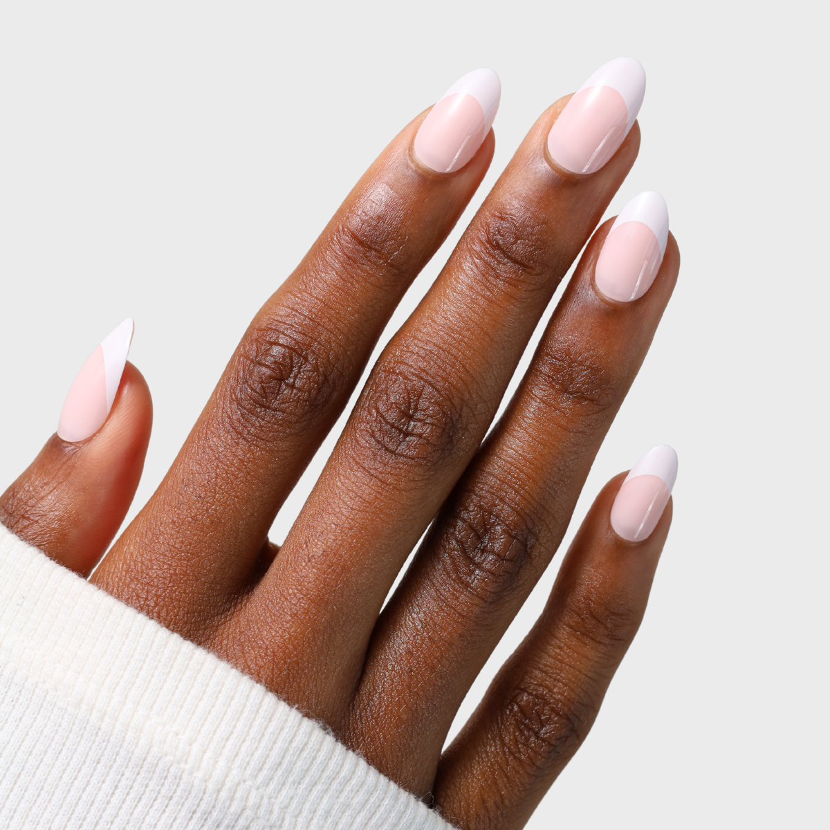 Classic French Tips on Sheer Pink Classic French Tips on Sheer Pink — Nails for Dark Skin