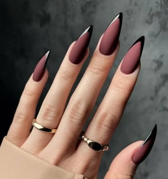 Matte And Glossy Contrast Visual Idea — Nail Colors