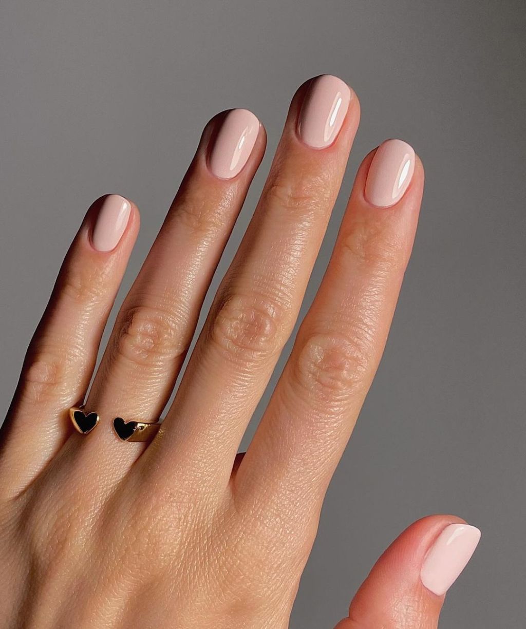 Short Rounded Medium Almond Pink Floral French Short Rounded Medium Almond Pink Floral French — Nurse Nails