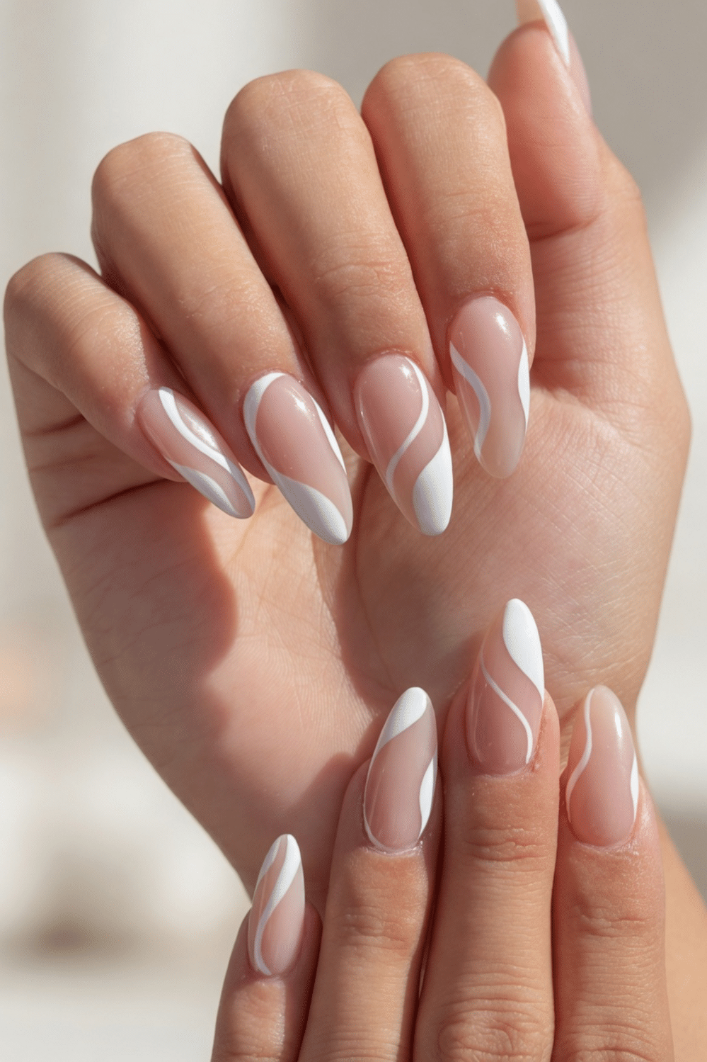 Nails Design Ideas Flowing Swirl Nail Art