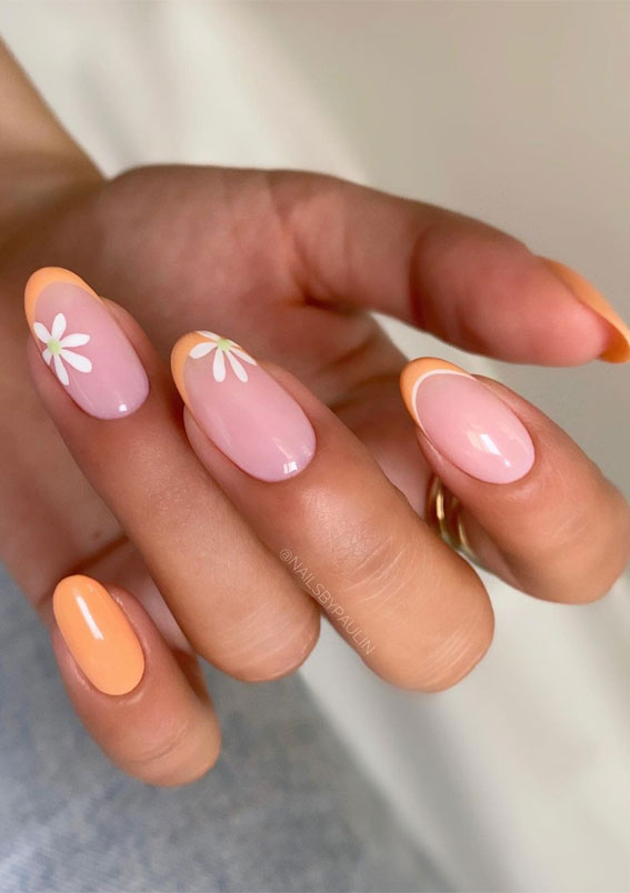 Visual Idea — Peach Nails