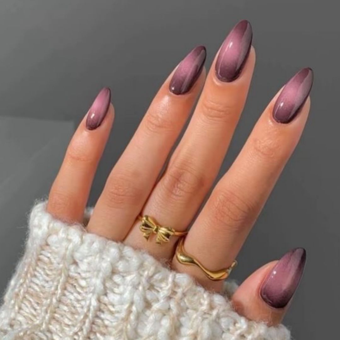 Plum to Pink Gradient Cat Eye Stilettos Plum to Pink Gradient Cat Eye Stilettos — Cat Eye Nails