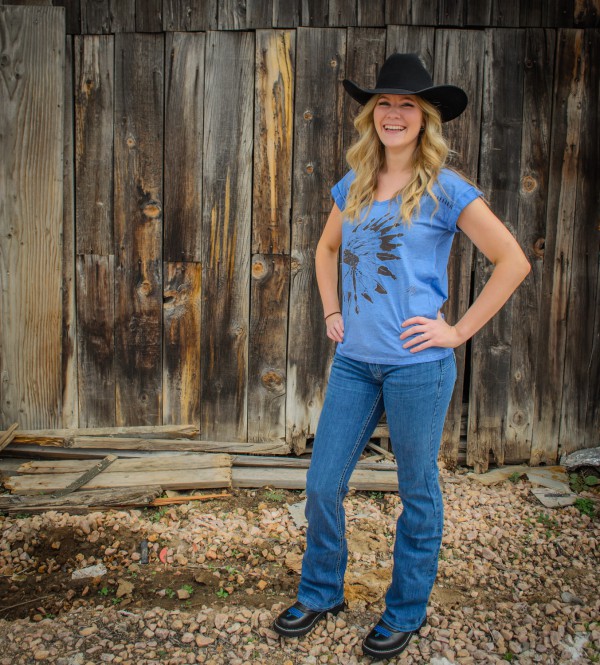 Native American-Inspired Graphic Tee with Straight-Leg Jeans — Rodeo Outfits