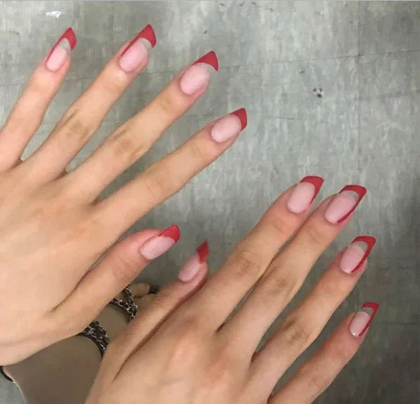 26 Lipstick Nails: The Trendy Nail Shape Everyone Is Talking About