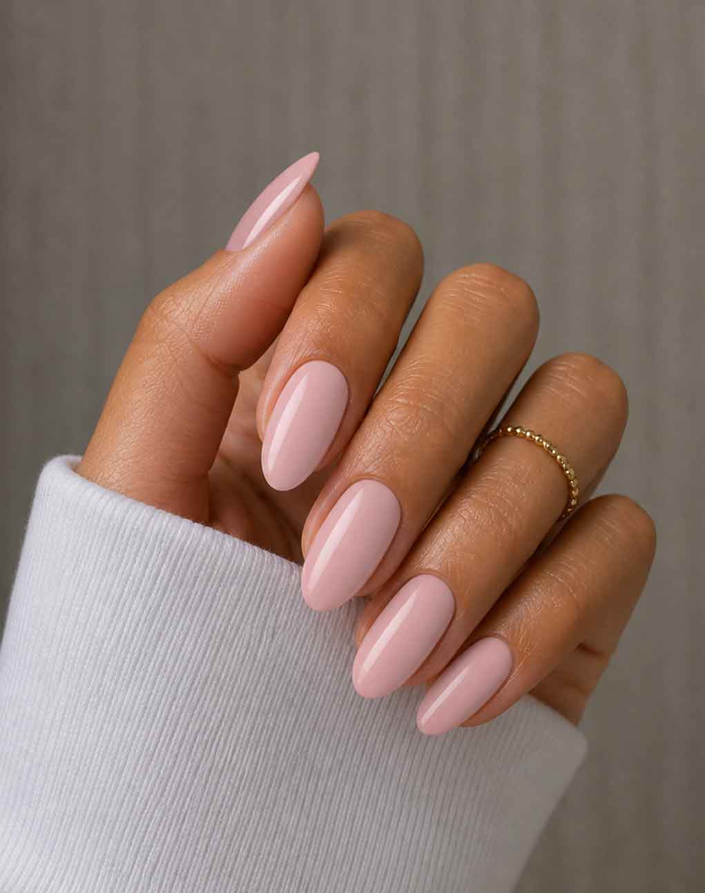 The Single Detail A Reader Notices First Opaque Light Pink Glossy Almond Nails — Light Pink Nails