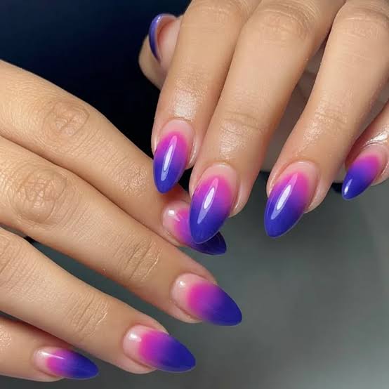 Brown to Nude Glazed Chrome Ombre Brown to Nude Glazed Chrome Ombre — Ombre Nails