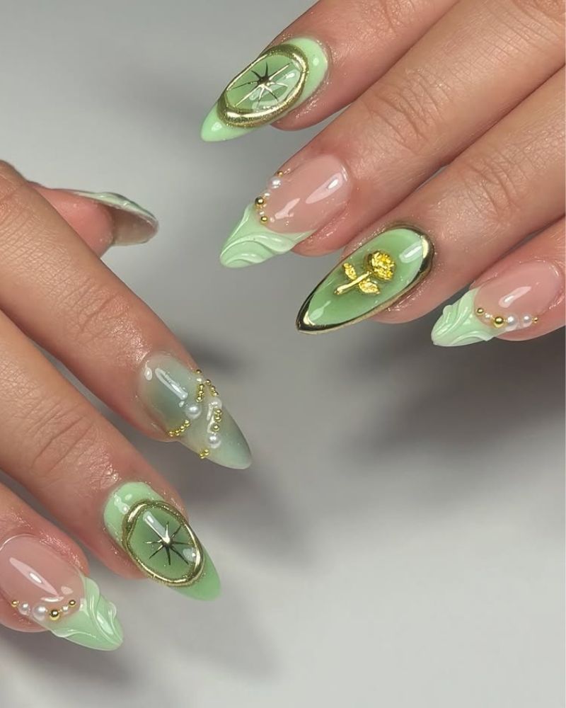 Luxurious Visual Idea Luxurious Visual Idea — Mint Green Nails