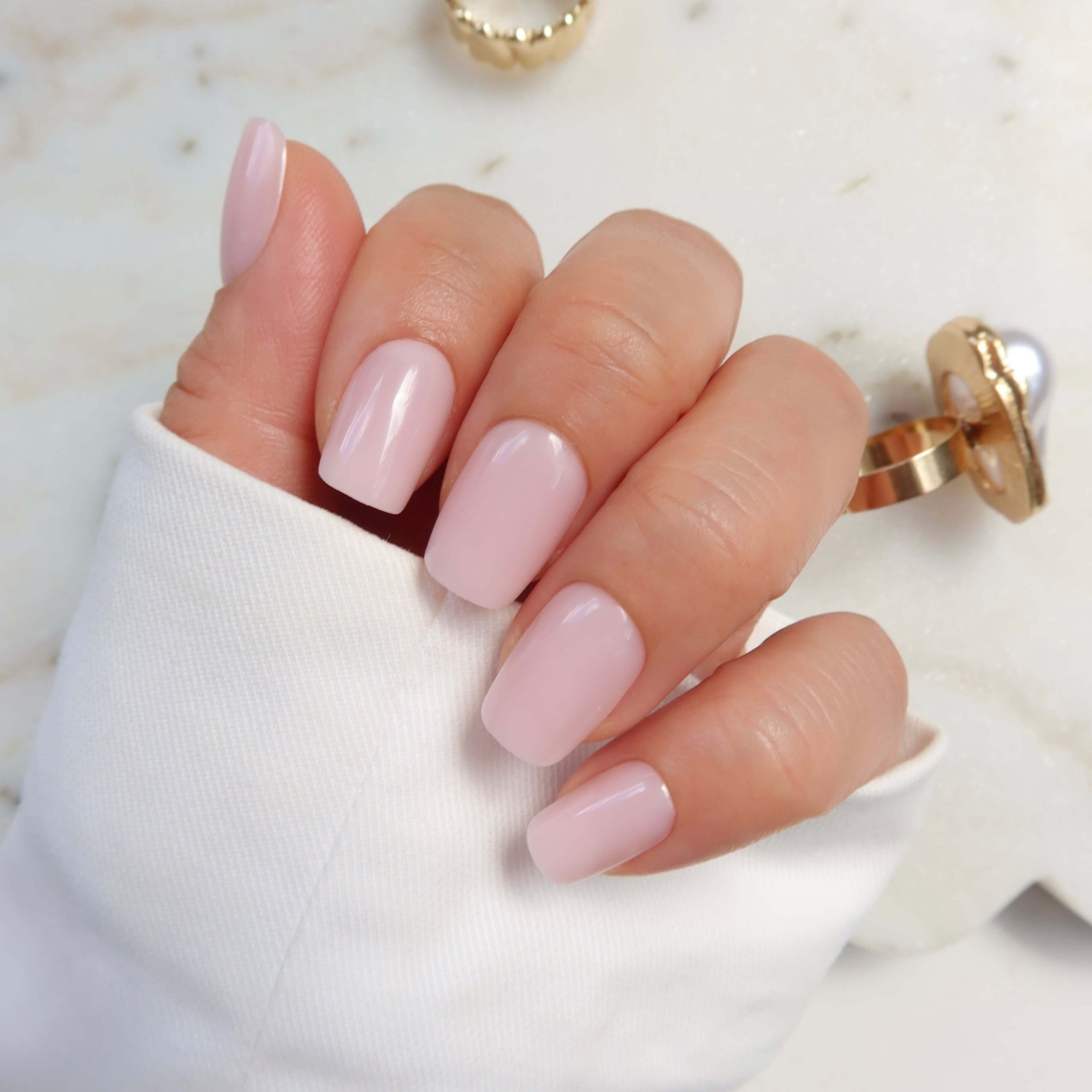 Solid Light Pink Medium Coffin Solid Light Pink Medium Coffin — Clean Girl Nails