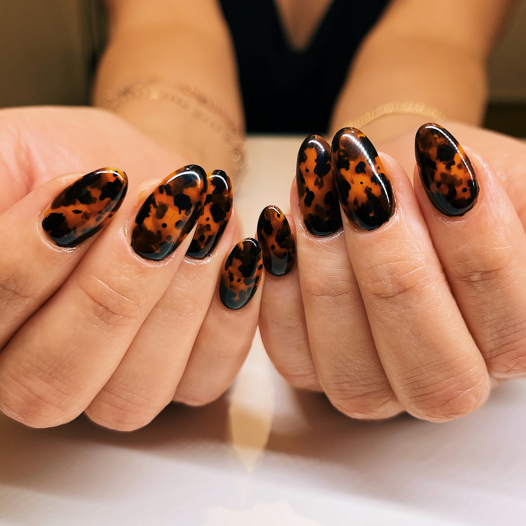 Distinct Amber Black Brown Tortoise Shell Distinct Amber Black Brown Tortoise Shell — Tortoise Shell Nails