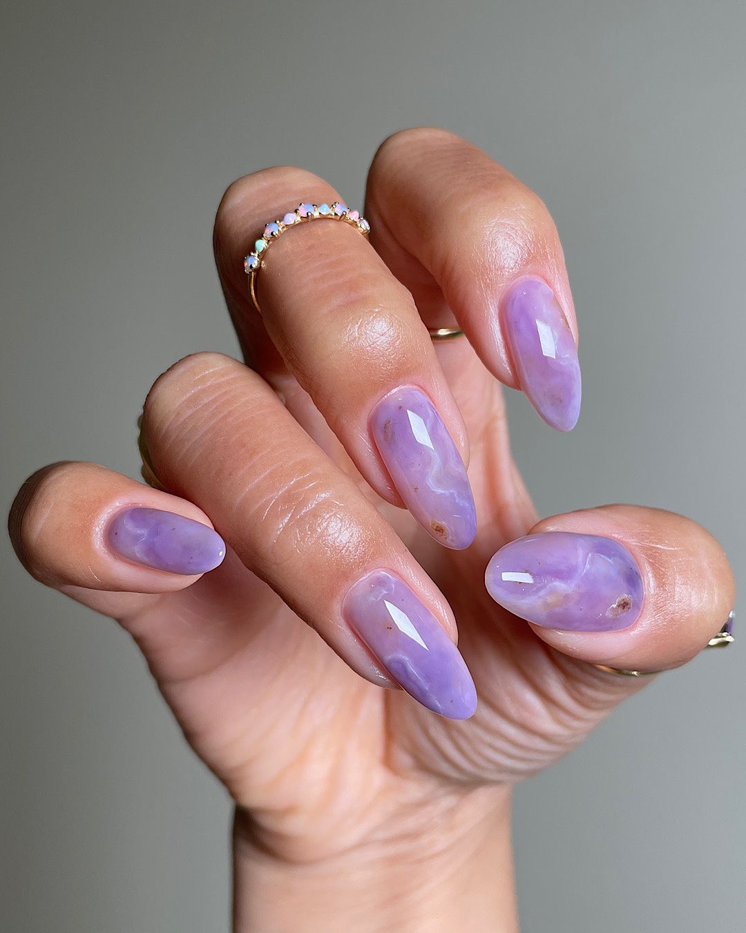 Translucent Lavender Stone Swirls Translucent Lavender Stone Swirls — Lavender Nails