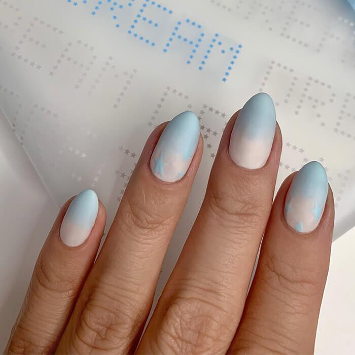 Matte Cloud French Gradient Oval — Nail Shapes