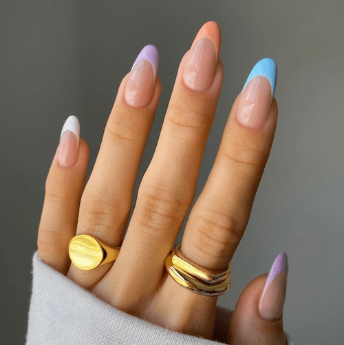 Solid Color French Tips Visual Idea — Nail Art