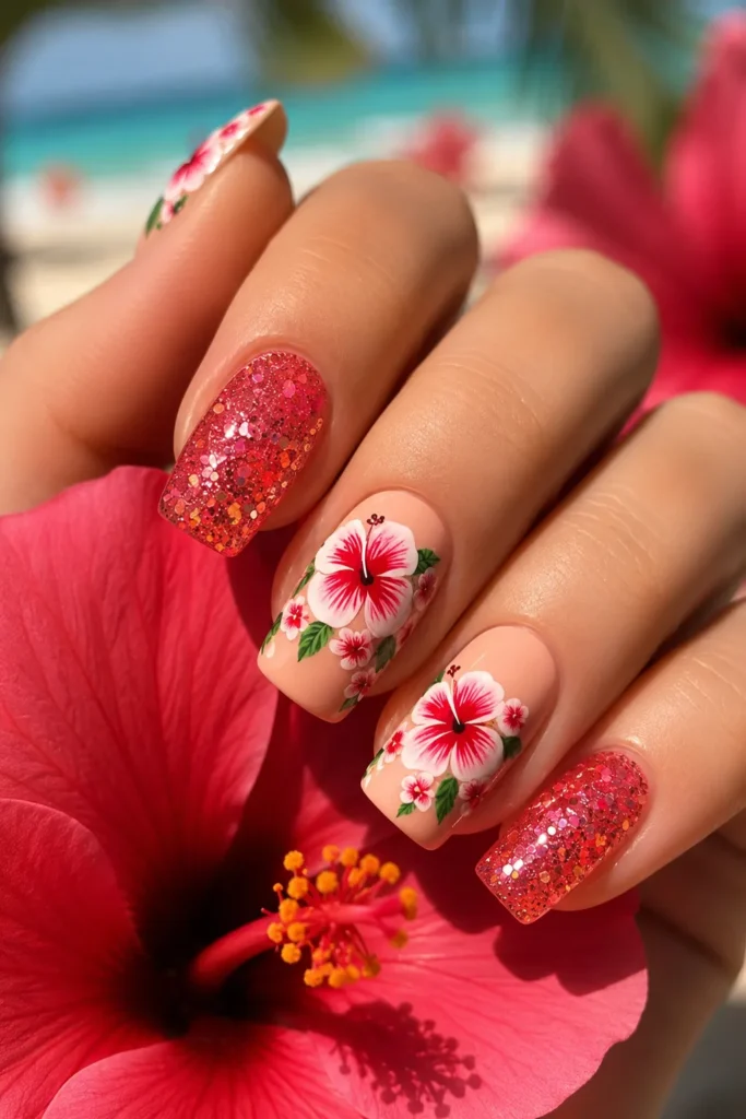 Summer Beach Visual Idea Summer Beach Visual Idea — Tropical Nails