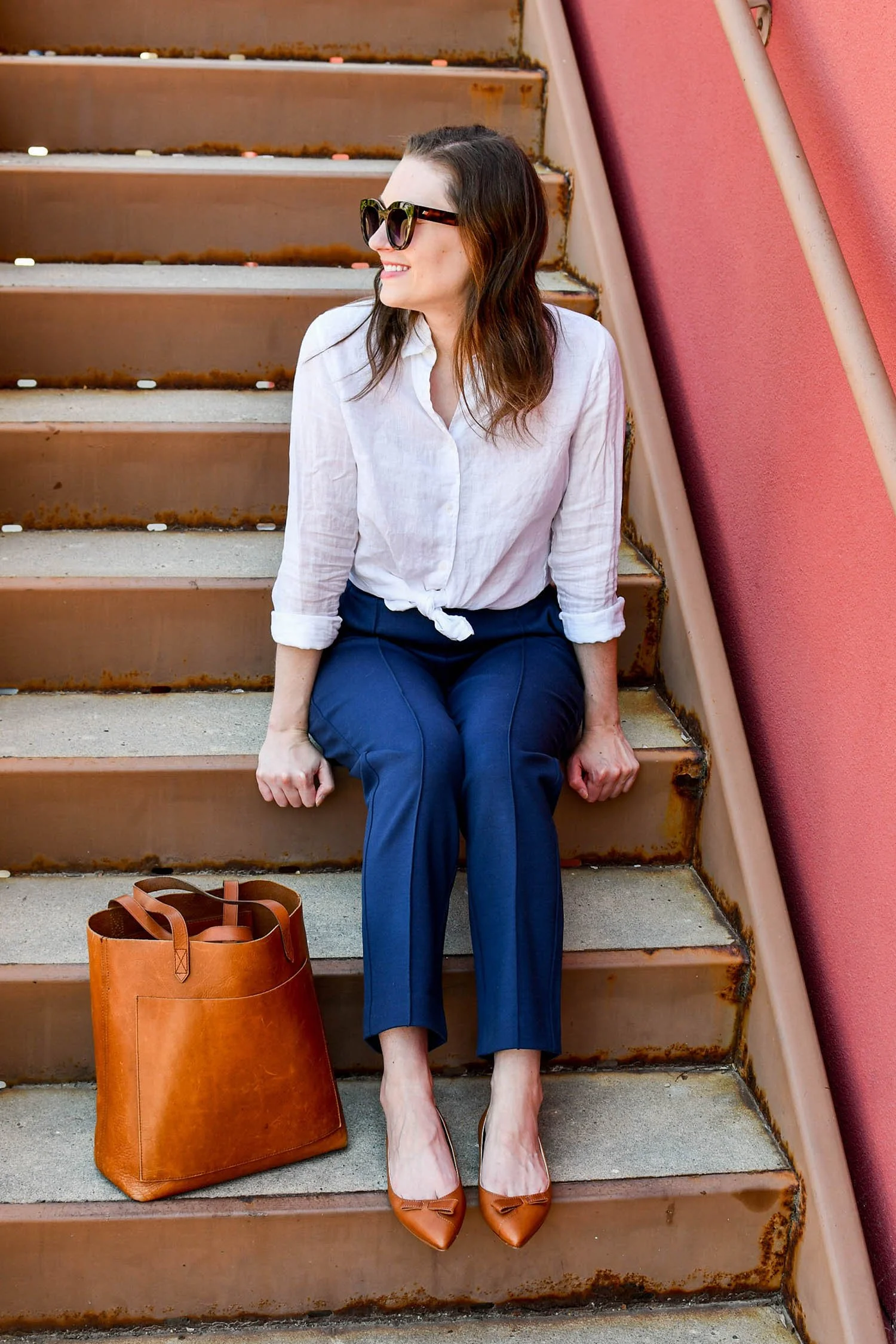 Tan Pointed-Toe Flats Outfit Idea Tan Pointed-Toe Flats Outfit Idea — Everyday Outfits