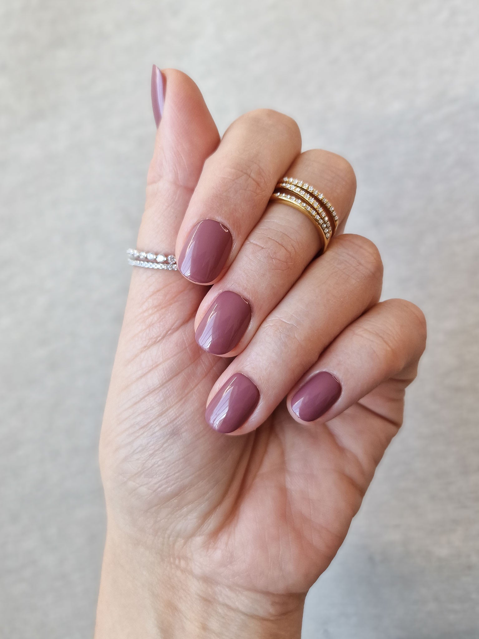 None Visual Idea — Mauve Nails