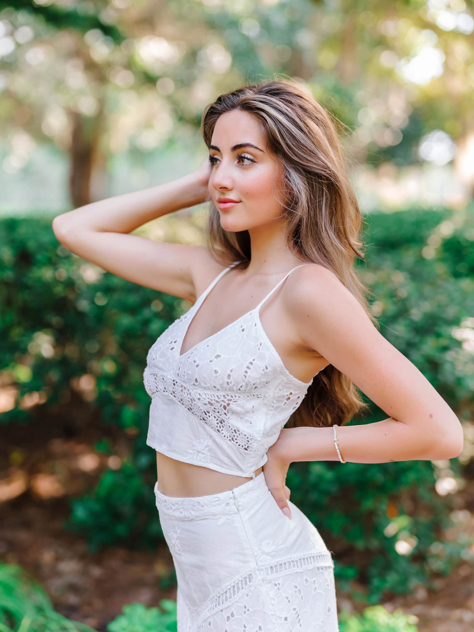 White Lace Camisole and Matching Skirt Set White Lace Camisole and Matching Skirt Set — Senior Picture Outfits
