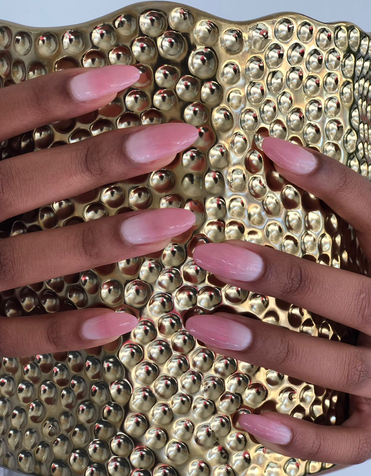 Natural Pink Ombre Oval Polygel — Polygel Nails