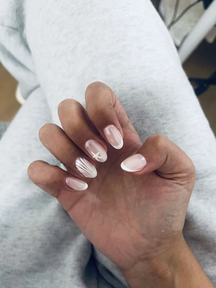Seashell & Starfish French Tips — Vacation Nails