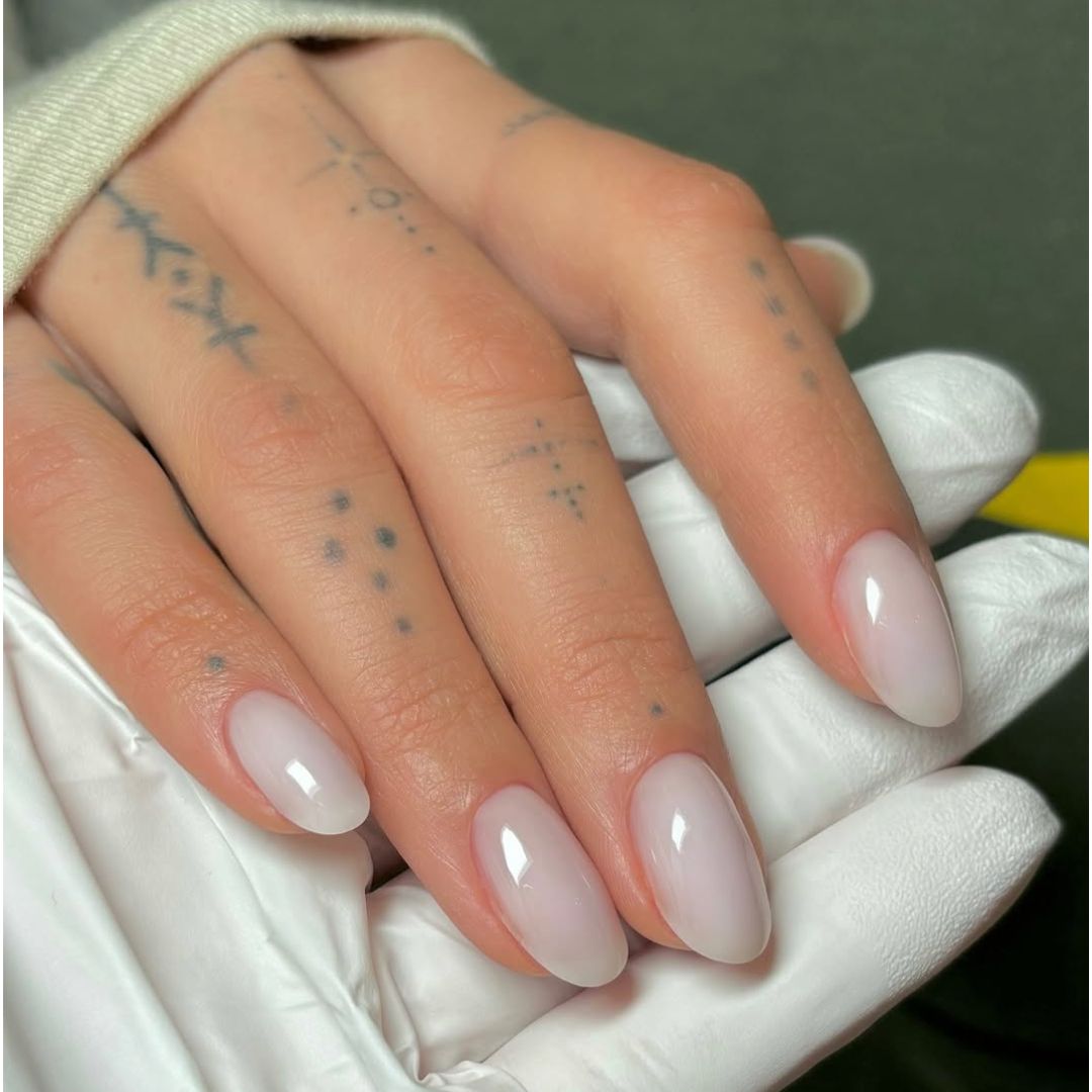 Medium Oval Translucent Milky Pink — Milky Nails