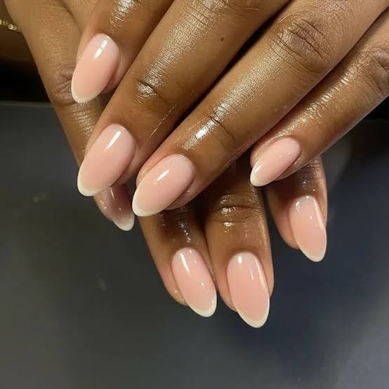 Classic French Medium Oval Nails — Nail Shapes