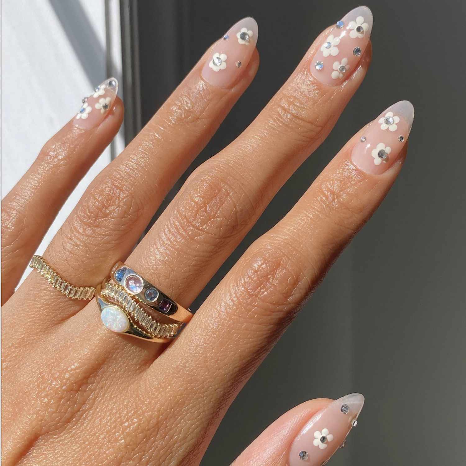 Spring Summer Whimsical Visual Idea Spring Summer Whimsical Visual Idea — Rhinestone Nails