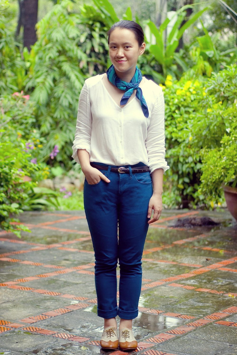 Classic Button-Down with Spectator Shoes Classic Button-Down with Spectator Shoes — Tomboy Outfits