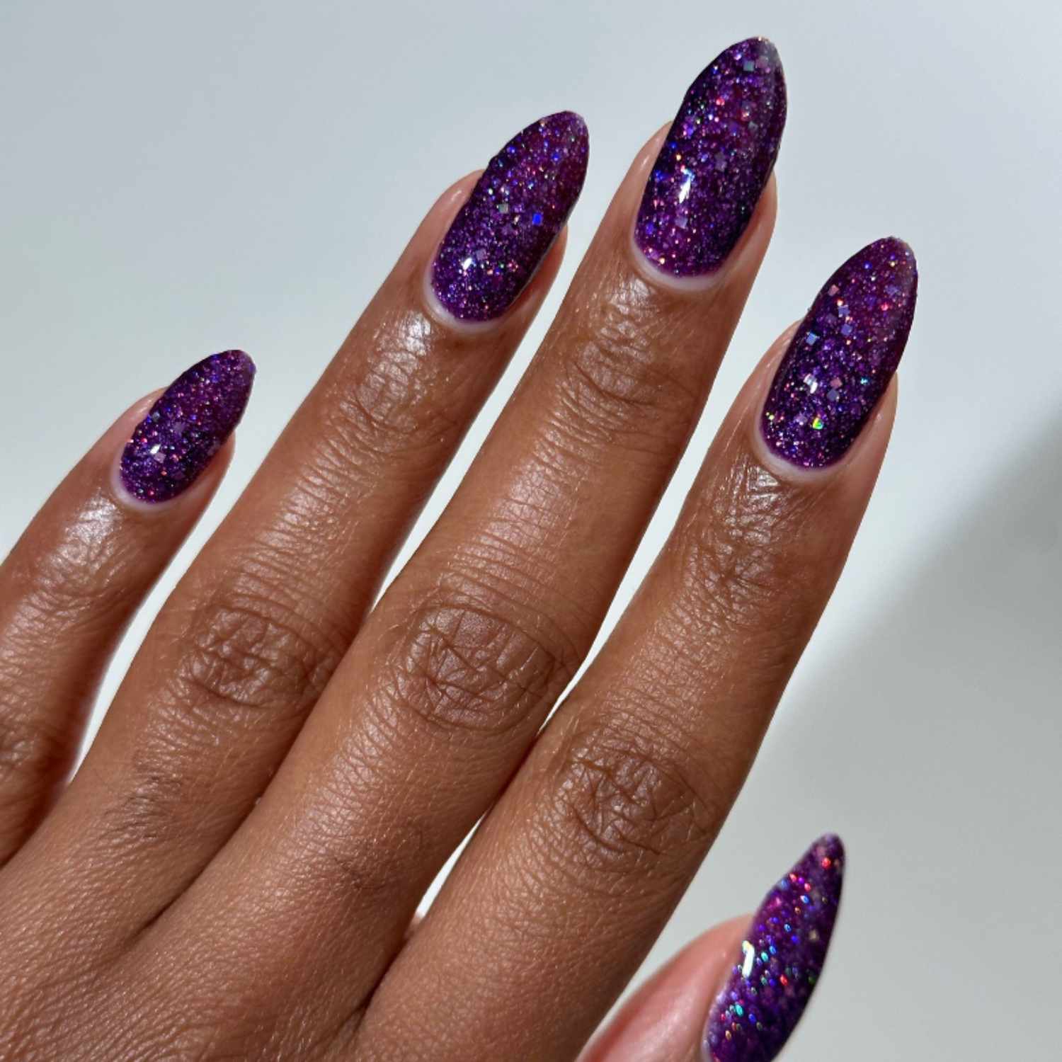 Dense Deep Purple Holographic Glitter Dense Deep Purple Holographic Glitter — Dark Purple Nails