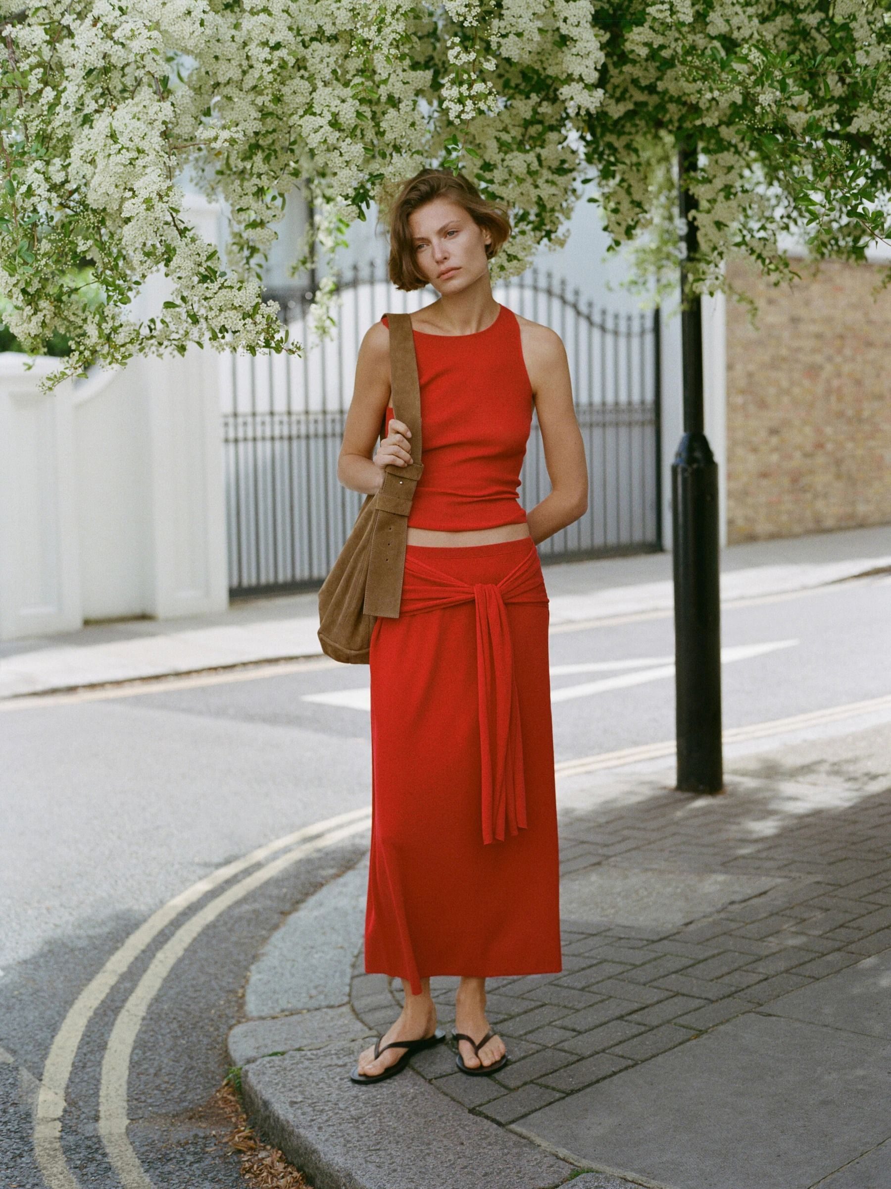 Matching Red Top and Skirt for a Bold Minimalist Statement — Minimalist Outfits