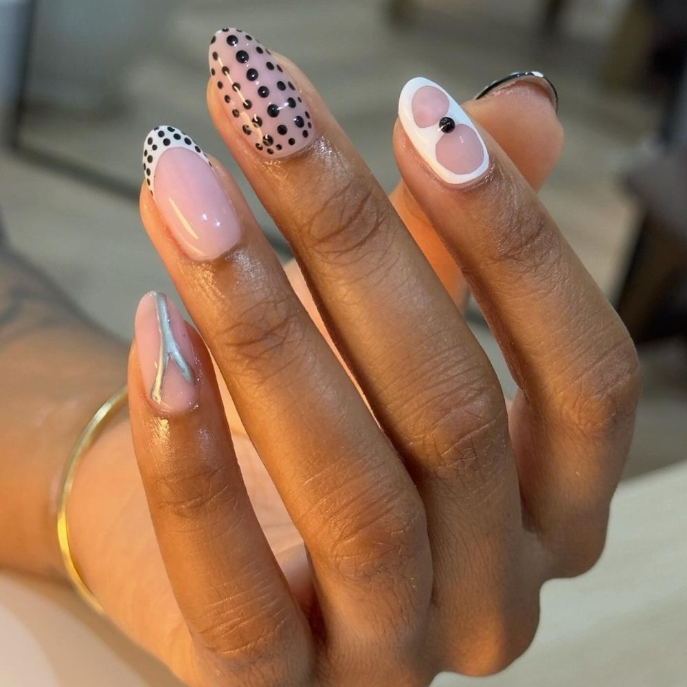 Modern Chic Visual Idea — Polka Dot Nails