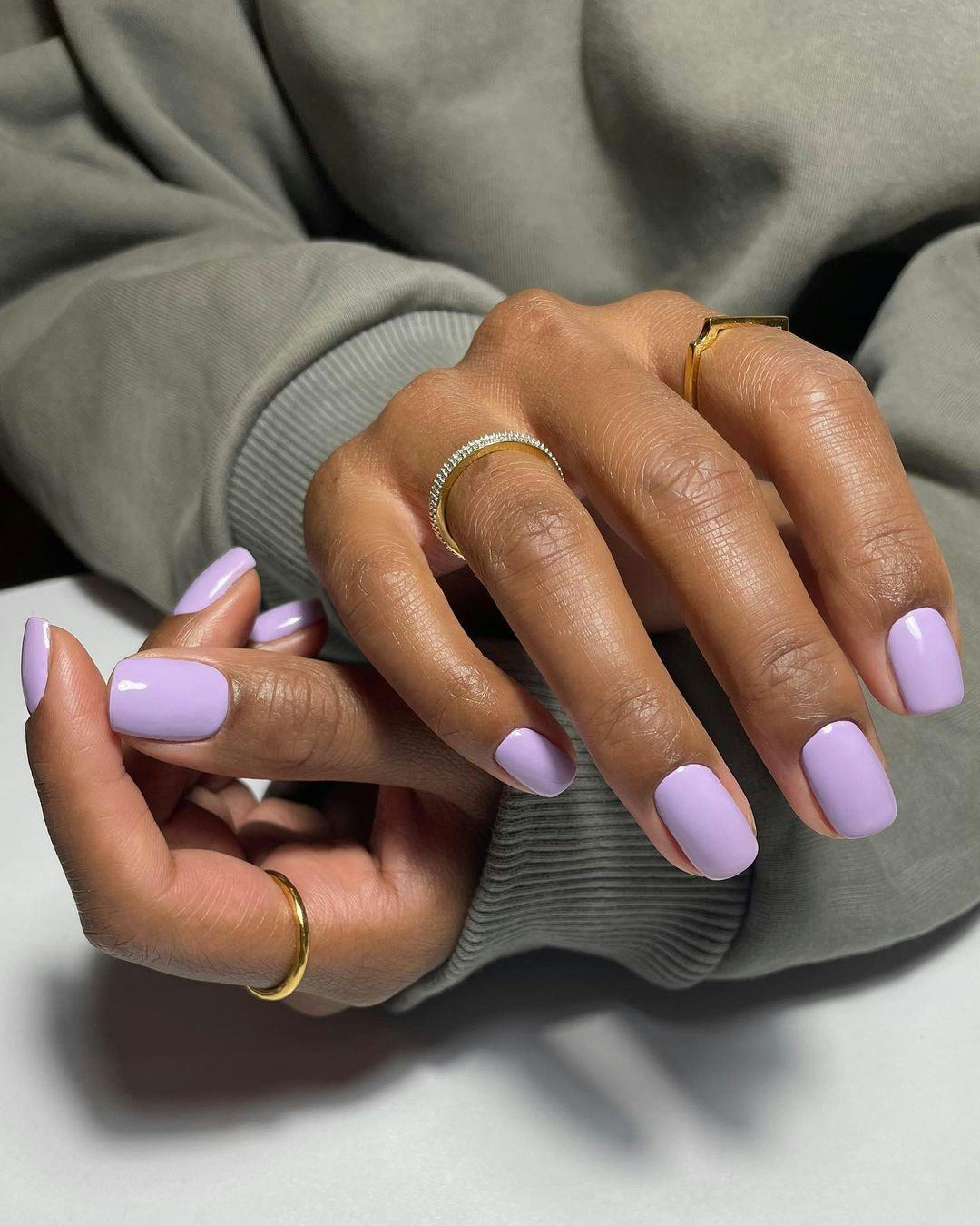 Brown Almond with White Line Accent Brown Almond with White Line Accent — Nails for Dark Skin