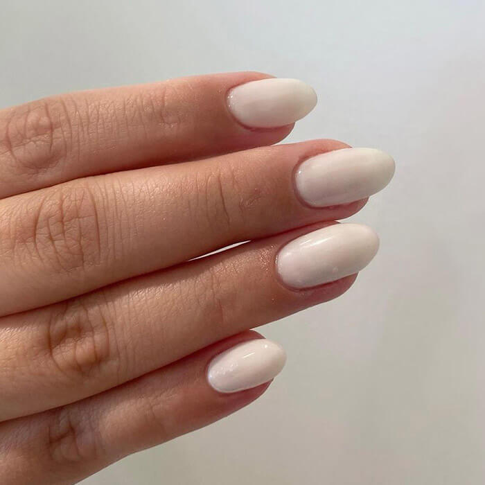 Medium Oval Sheer Milky White — Milky Nails