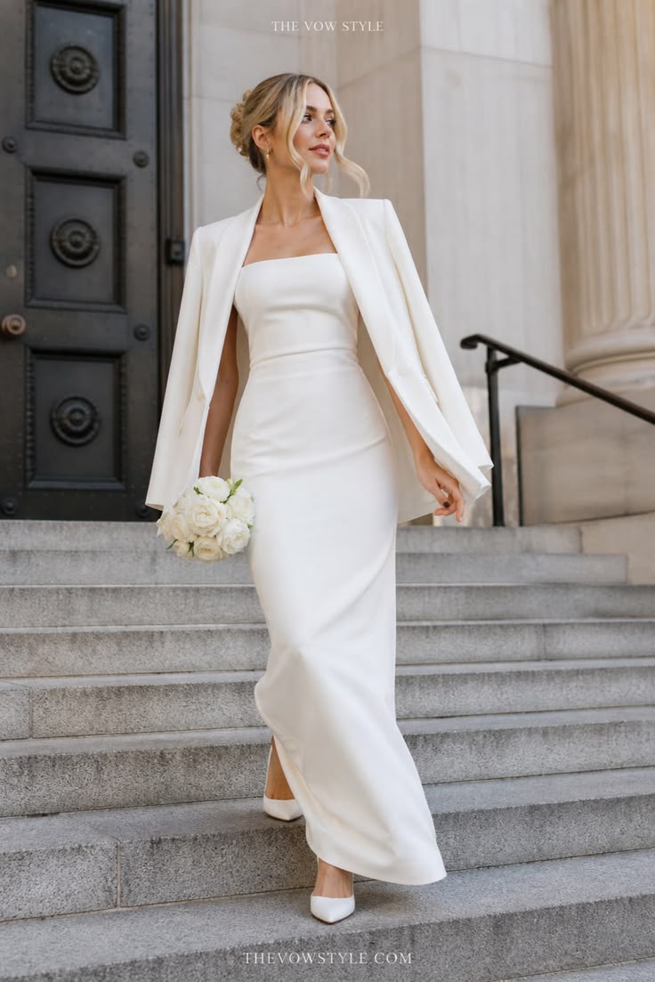 White Pointed-Toe Heels Outfit Idea White Pointed-Toe Heels Outfit Idea — Courthouse Wedding Outfits