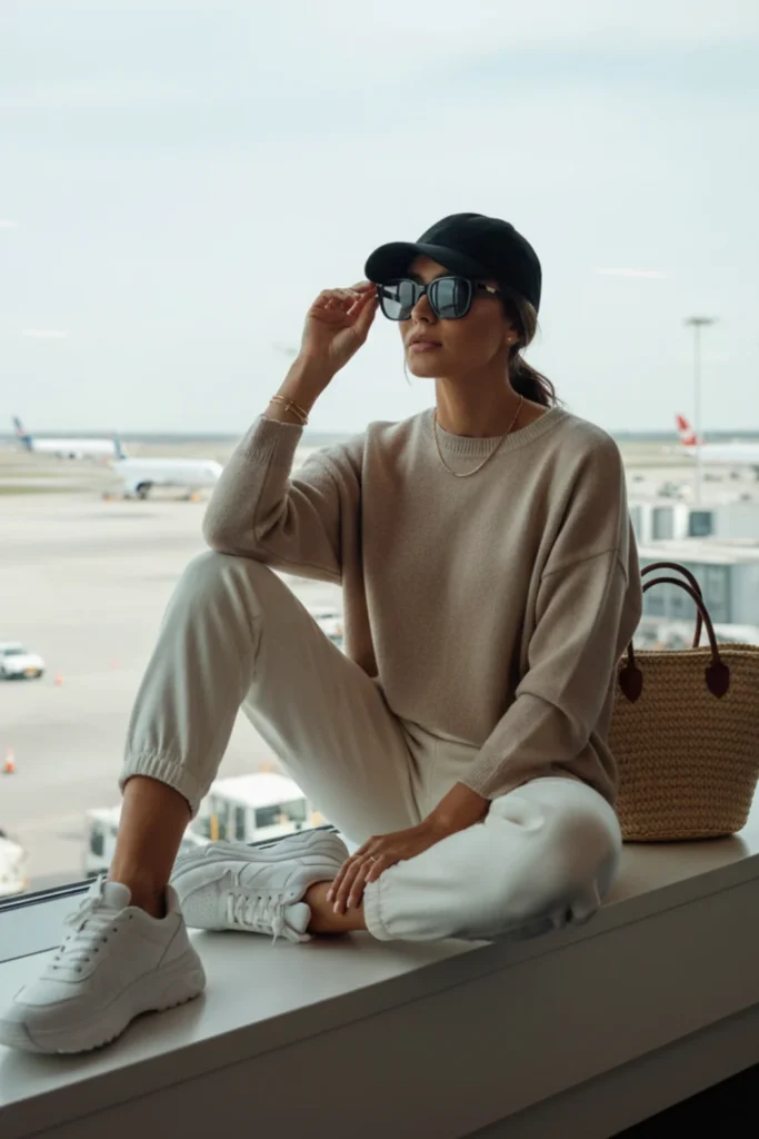 Cozy Knitwear and Sweatpants for a Relaxed Journey — Airport Outfits