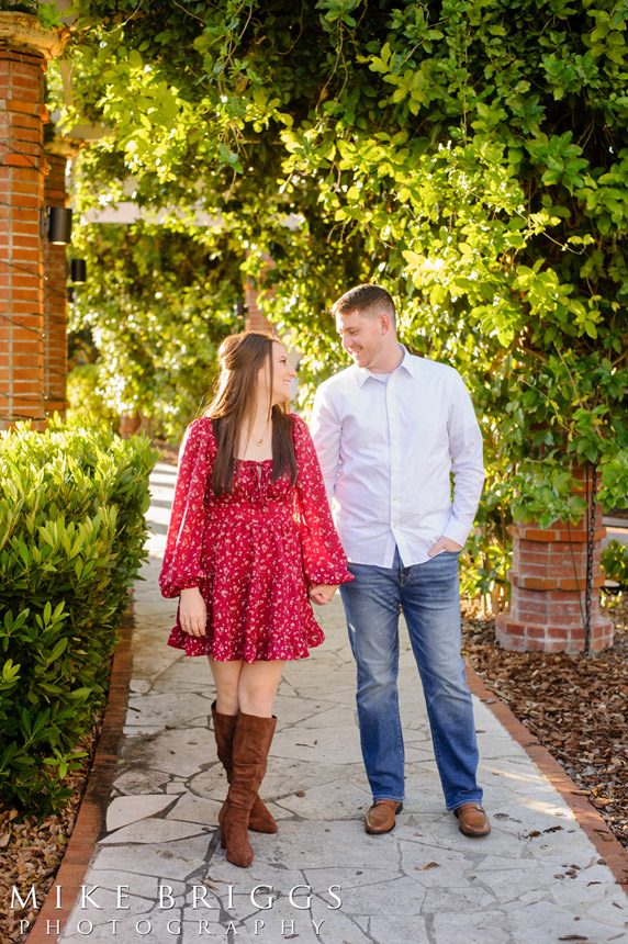 Bold Red Dress and Denim Engagement Bold Red Dress and Denim Engagement — Engagement Photo Outfits