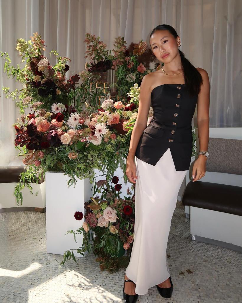 Black Strapless Top with White Maxi Skirt for Evening Dining Black Strapless Top with White Maxi Skirt for Evening Dining — Dinner Outfits