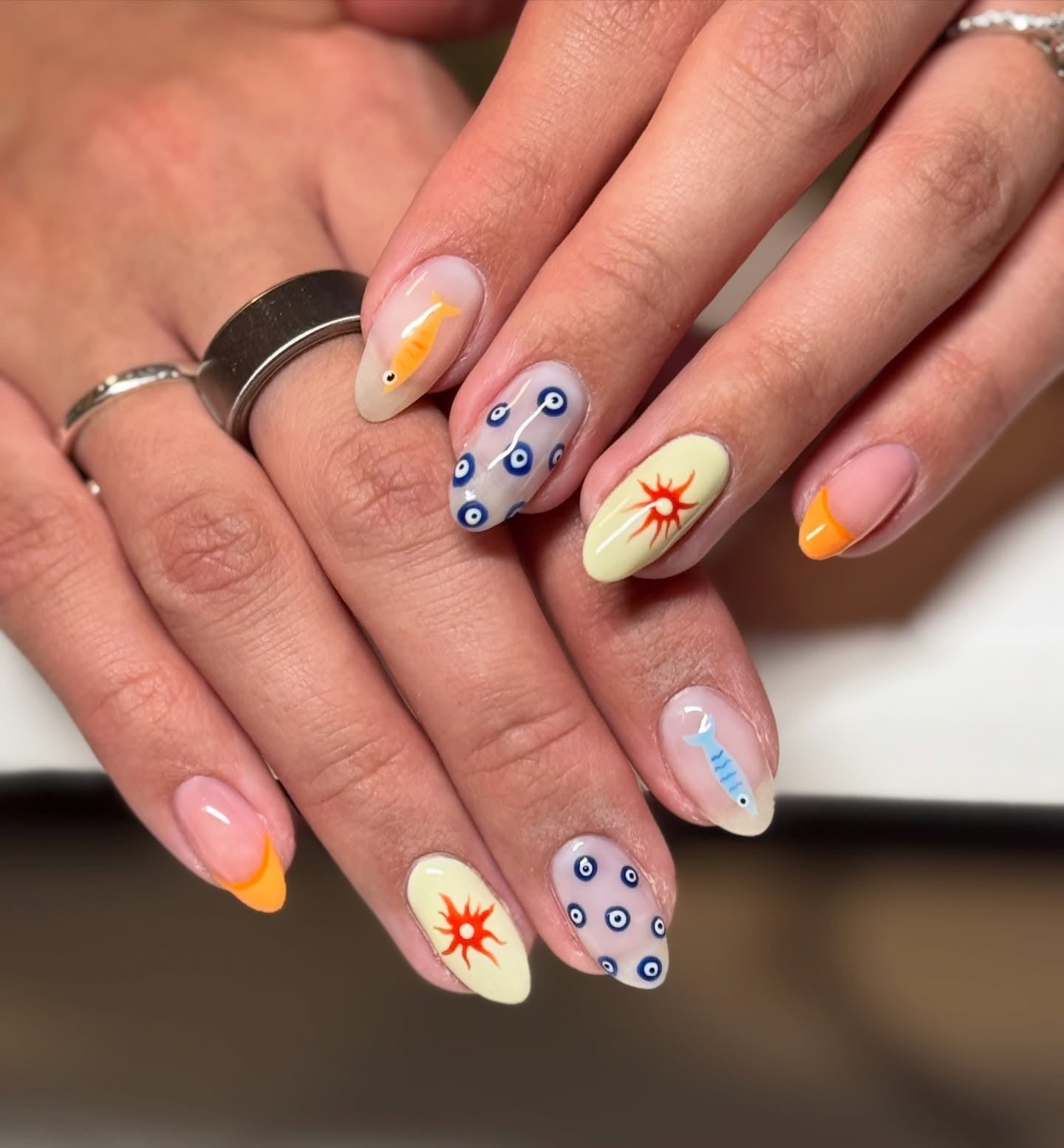 Playful Nude Base with Motifs Playful Nude Base with Motifs — Cruise Nails